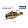 Cartucho 312 Vástago para Regadera R470078 Urrea