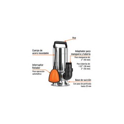 Bomba Sumergible Agua Sucia Lodosa Solidos Truper 12608 1.5h
