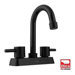Mezcladora de 4 Negro Mate para Lavabo 4066.2 Dica