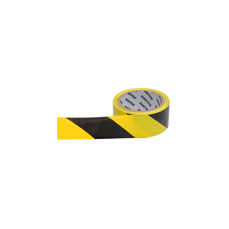 Cinta de Señalización Amarillo Y Negro 18 Mt 138060 Surtek