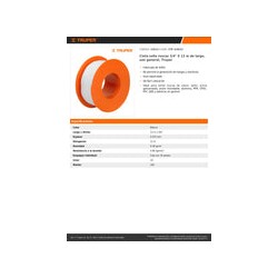 Cinta Sella Roscas 10 Pzas 3/4 X 13 M de Largo 12513 Truper
