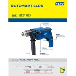 Taladro Rotomartillo Perforador 3/8 Rm338a Foy