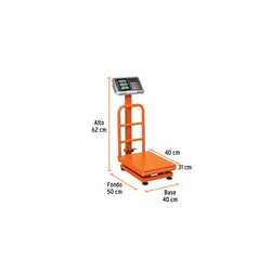 Báscula Digital Bas-pla 100kg con Mástil 127v Naranja Truper