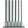 Juego de 6 Dados Largos Punta Hexagonal 3/8 4990sml Urrea
