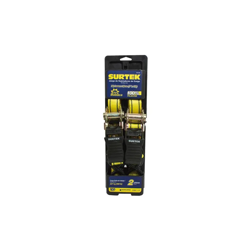 Juego 2 Sujetadores Y Tensores Tipo Matraca 4.5m 151154 Surtek