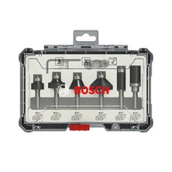 Set Fresas de Acabado 1/4 con 6 Pieza para Madera Carpintero Bosch