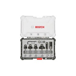 Set Fresas de Acabado 1/4 con 6 Pieza para Madera Carpintero Bosch