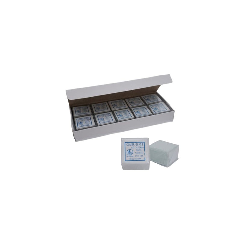 Cubreobjetos 24x24mm Paq de 10 Cajas C/100 C/u Jf Lhabo