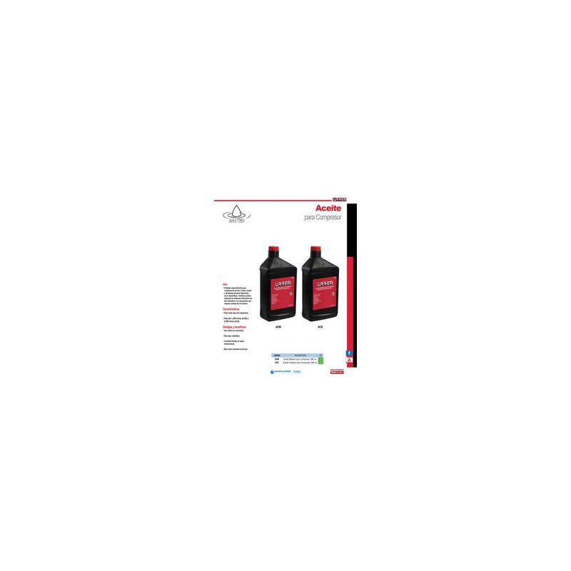 Aceite Mineral para Compresor 946ml Acm Urrea