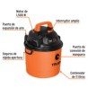Aspiradora Aspi-03 11l Naranja/negra 120v Truper