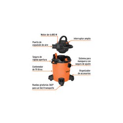 Aspiradora/sopladora Sólidos Y Líquidos 5 Gal 101521 Truper