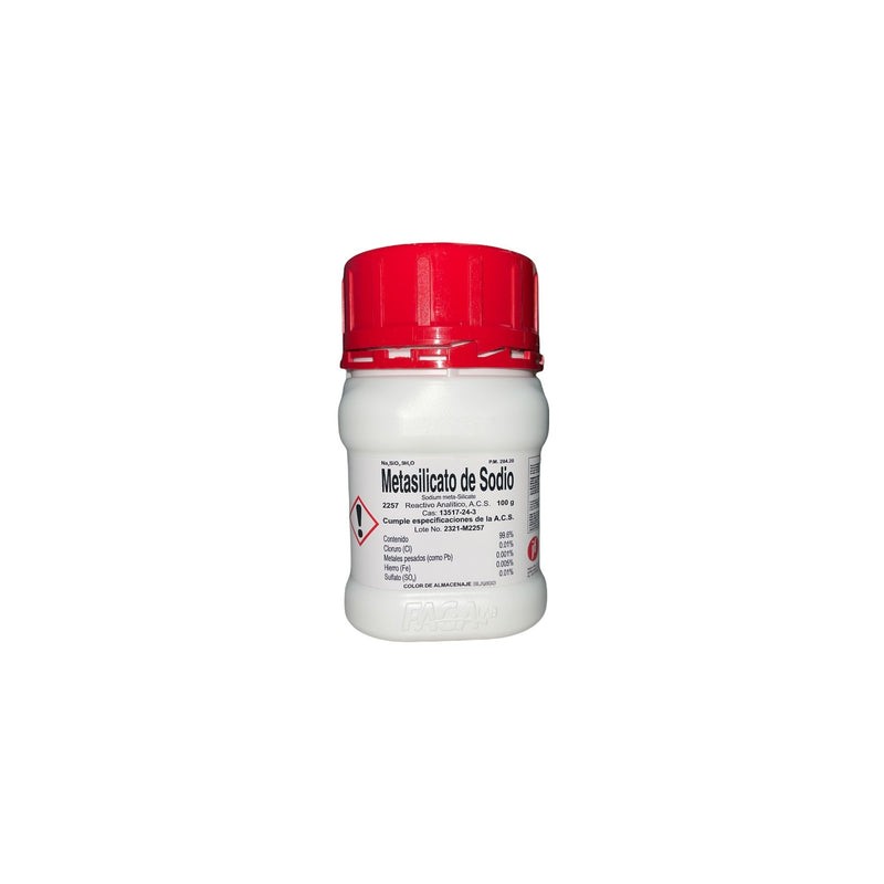 Metasilicato de Sodio Nonahidratado R. A. de 100 G Fagalab
